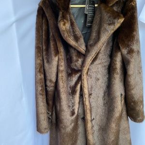 NWT Korean Fushi Mens Winter Warm Faux Fox Fur Coat Jackets Outwear